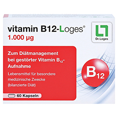 VITAMIN B12-LOGES 1.000 µg Kapseln 60 Stück - Vorderseite