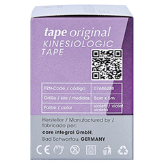 KINESIOLOGIC tape original 5 cmx5 m violett 1 Stck - Rechte Seite