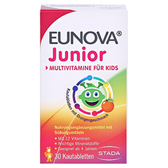 EUNOVA Junior Kautabletten m.Orangengeschmack 30 Stck - Vorderseite