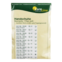 HANDSCHUHE Baumwolle Gr.14