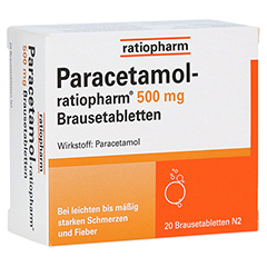 Paracetamol-ratiopharm 500mg 20 Stck N2