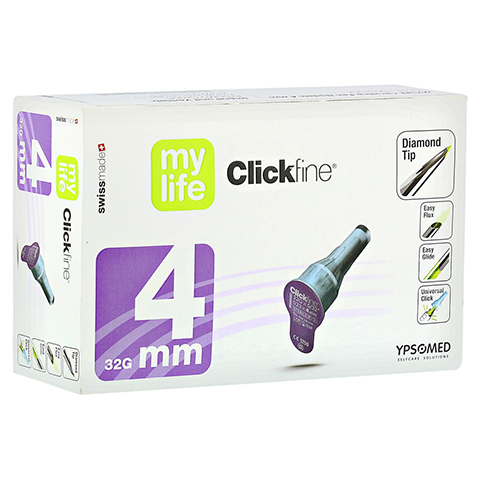 MYLIFE Clickfine Pen-Nadeln 4 mm 100 Stck