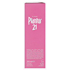 PLANTUR 21 langehaare Nutri-Coffein-Shampoo 200 Milliliter - Linke Seite