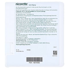 NICORETTE Mint Spray 1 mg/Sprhsto 2 Stck - Rckseite