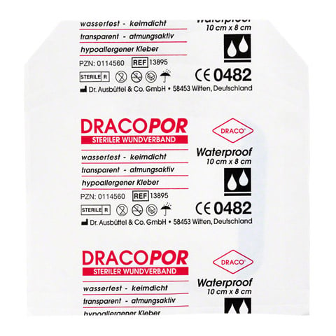 DRACOPOR waterproof Wundverband 8x10 cm steril 1 Stck