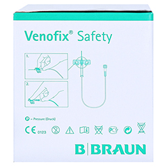 VENOFIX Safety Venenpunkt.23 G 0,65mm 50 Stck - Linke Seite