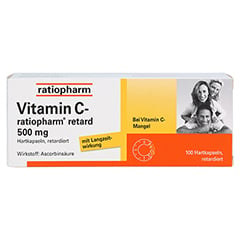 Vitamin C-ratiopharm retard 500mg 100 Stück - Vorderseite