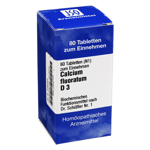 BIOCHEMIE 1 Calcium fluoratum D 3 Tabletten 80 Stck N1
