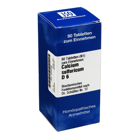 BIOCHEMIE 12 Calcium sulfuricum D 6 Tabletten 80 Stck N1