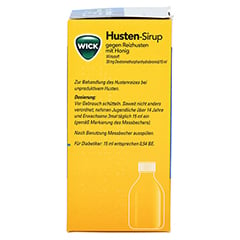 WICK Husten-Sirup gegen Reizhusten mit Honig 120 Milliliter - Rechte Seite