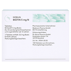 Nobilin Biotin 5mg N 100 Stück - Rückseite