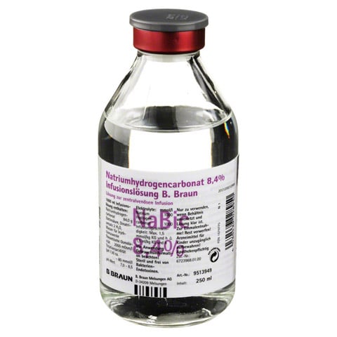 NATRIUMHYDROGENCARBONAT B.Braun 8,4% Glas 250 Milliliter N1