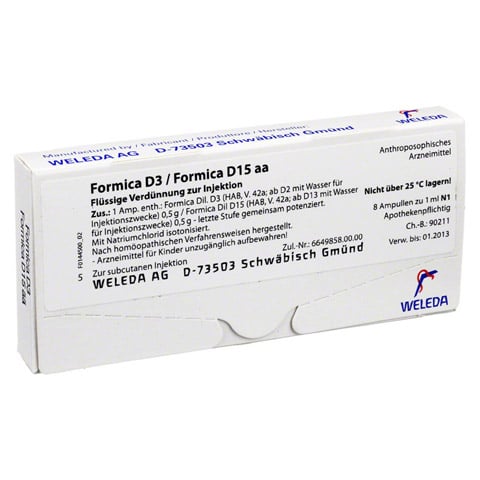 FORMICA D 3/Formica D 15 aa Ampullen 8x1 Milliliter N1