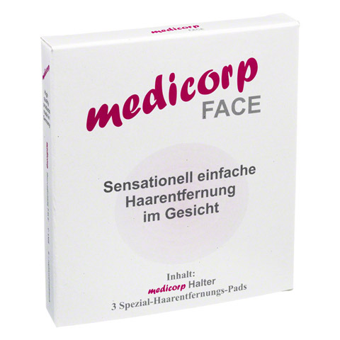 MEDICORP Face 3er Set Haarentfernung Pads m.Halter 1 Stck