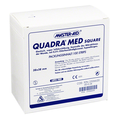 QUADRA MED square 38x38 mm Strips Master Aid 100 Stück