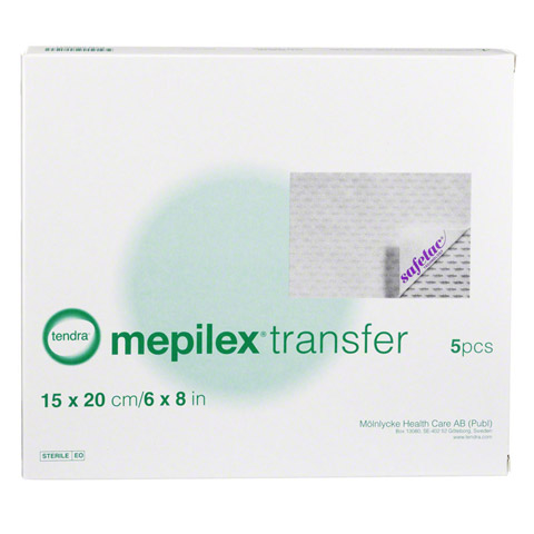 MEPILEX Transfer Schaumverband 15x20 cm steril 5 Stück