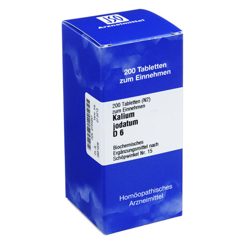 BIOCHEMIE 15 Kalium jodatum D 6 Tabletten 200 Stck N2