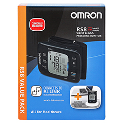 OMRON RS8 Handgelenk BMG m.NFC Auslesemodul 1 Stck - Vorderseite