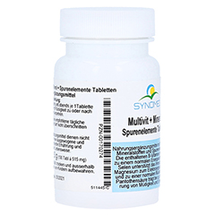 MULTIVIT+Mineral+Spurenelemente Synomed Tabletten 100 Stck - Rckseite