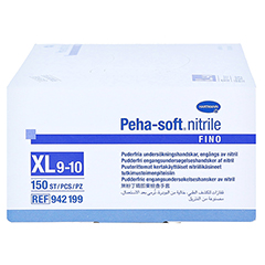 PEHA-SOFT nitrile fino Unt.Hands.unsteril pf XL 150 Stck - Linke Seite