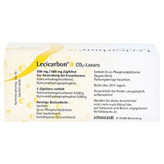 Lecicarbon E CO2-Laxans für Erwachsene 100 Stück - Rückseite