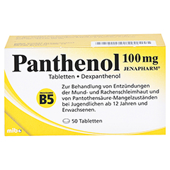 PANTHENOL 100 mg Jenapharm Tabletten 50 Stck N2 - Vorderseite