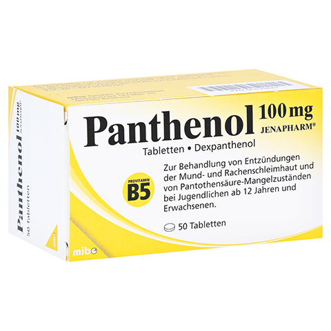 PANTHENOL 100 mg Jenapharm Tabletten 50 Stck N2