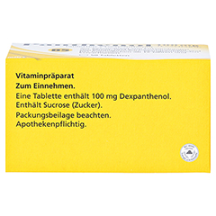 PANTHENOL 100 mg Jenapharm Tabletten 50 Stck N2 - Oberseite