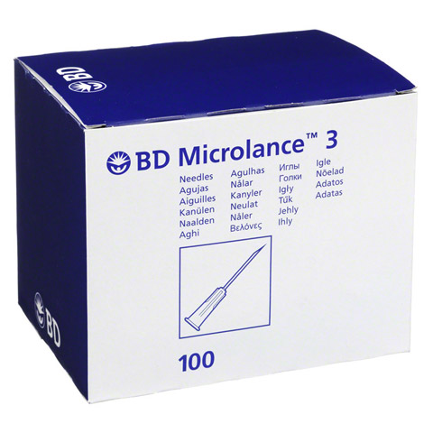 BD MICROLANCE Kanle 22 G 1 1/4 0,7x30 mm 100 Stck