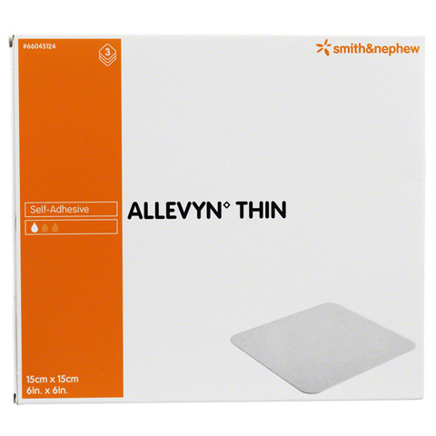ALLEVYN Thin 15x15 cm dünne Wundauflage 3 Stück