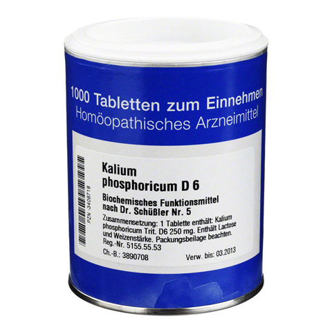 BIOCHEMIE 5 Kalium phosphoricum D 6 Tabletten 1000 Stck