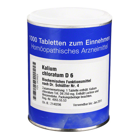 BIOCHEMIE 4 Kalium chloratum D 6 Tabletten 1000 Stck