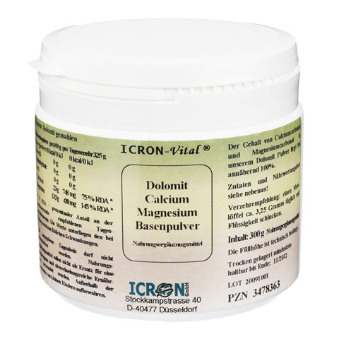 DOLOMIT Calcium Magnes.Basen Pulver Icron Vital 300 Gramm