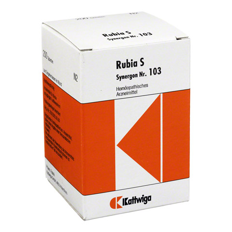 SYNERGON KOMPLEX 103 Rubia S Tabletten 200 Stck