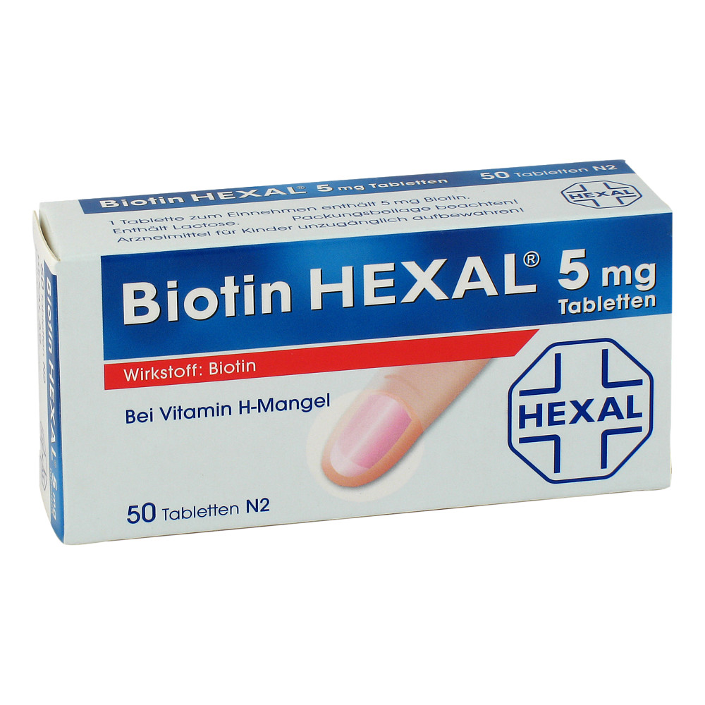 BIOTIN HEXAL 5 mg Tabletten 50 Stück N2 online bestellen - medpex