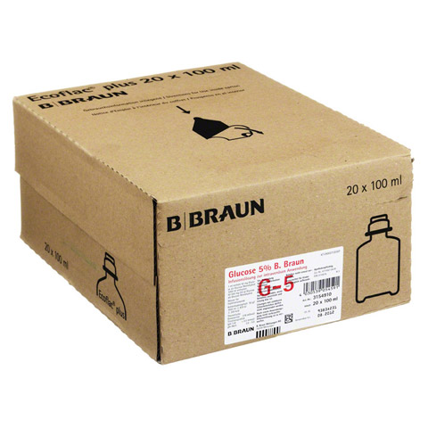 GLUCOSE 5% B.Braun Ecoflac Plus 20x100 Milliliter N3