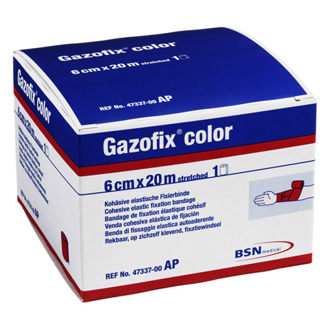 GAZOFIX color Fixierbinde 6 cmx20 m pink 1 Stck