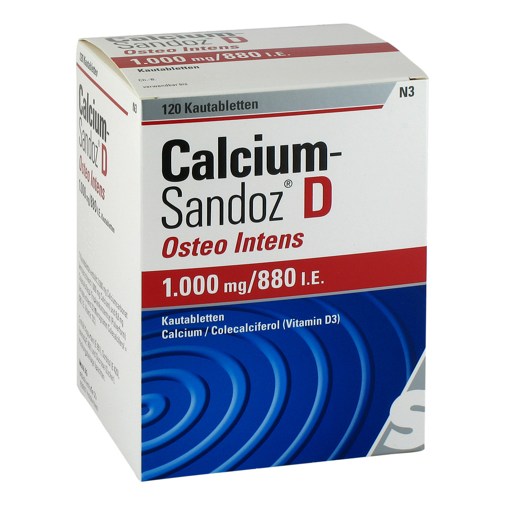Calcium-Sandoz D Osteo intens 1000mg/880 I.E. Kautabletten 120 Stück