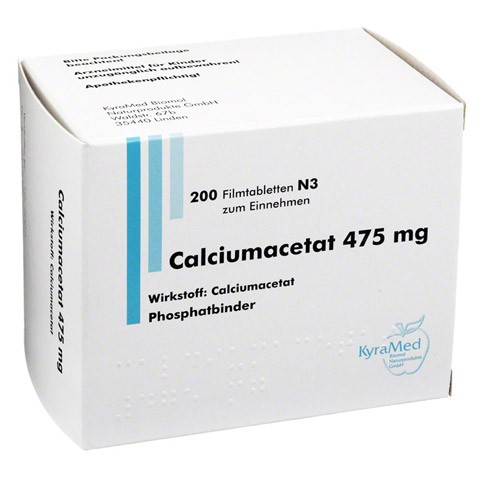 Calciumacetat 475 mg Filmtabletten 200 Stück N3