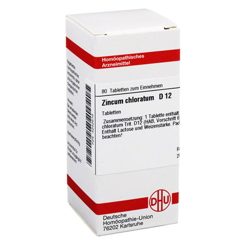 ZINCUM CHLORATUM D 12 Tabletten 80 Stck N1