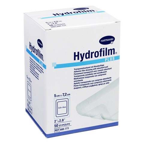 HYDROFILM Plus Transparentverband 5x7,2 cm 50 Stck