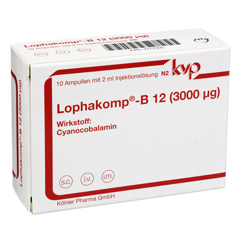 Lophakomp B12 3.000 g Injektionslsung 10x2 Milliliter N2