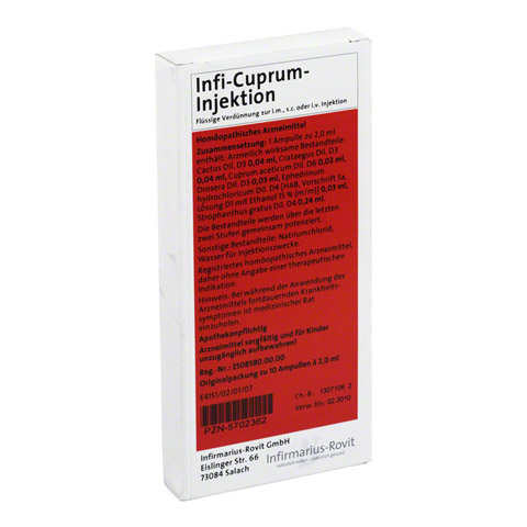 INFI CUPRUM Injektion 10x2 Milliliter N1