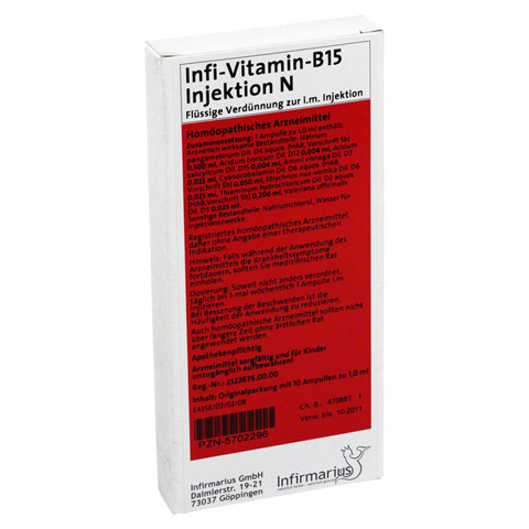 INFI VITAMIN B 15 Injektion N 10x1 Milliliter N1