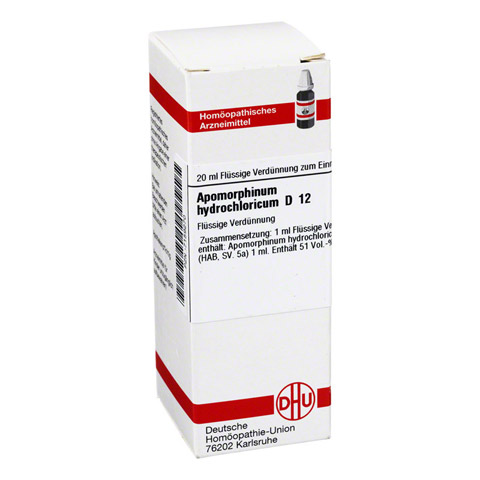 APOMORPHINUM HYDROCHLORICUM D 12 Dilution 20 Milliliter N1