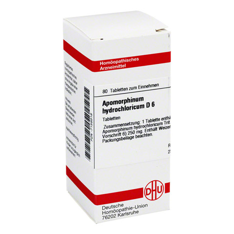 APOMORPHINUM HYDROCHLORICUM D 6 Tabletten 80 Stck N1