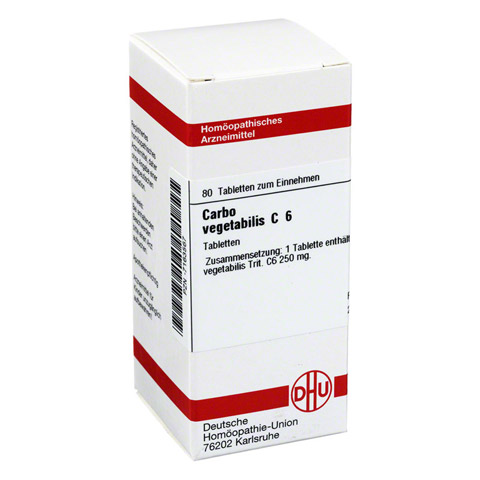 CARBO VEGETABILIS C 6 Tabletten 80 Stck N1