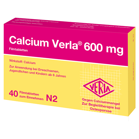 Calcium Verla 600mg 40 Stück N2