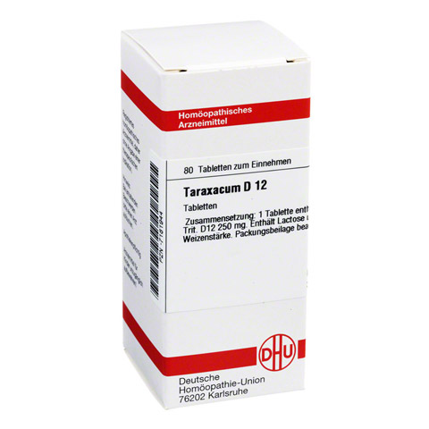 TARAXACUM D 12 Tabletten 80 Stck N1