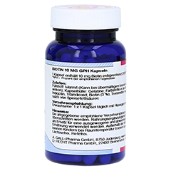 BIOTIN 10 mg GPH Kapseln 90 Stck - Linke Seite